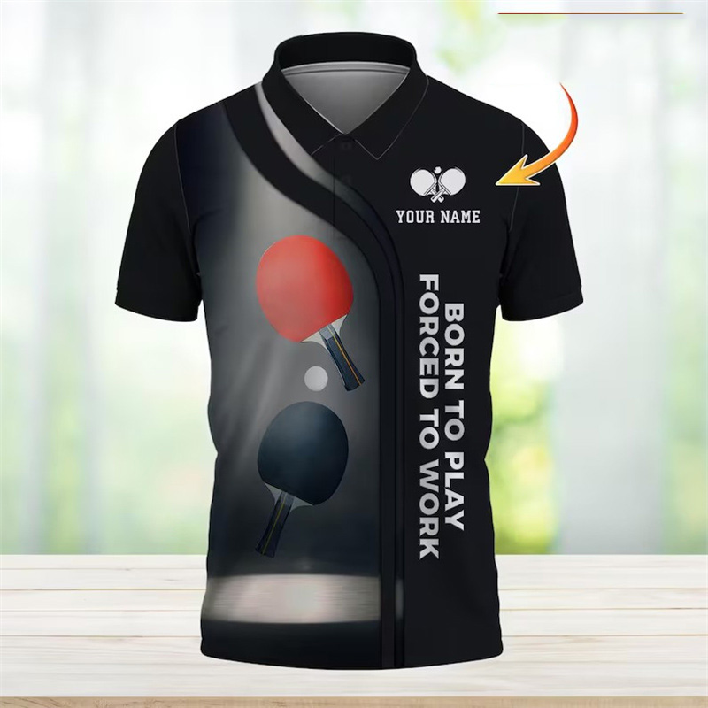Table Tennis Name - Kaos Polo Ping Pong Custom Nama