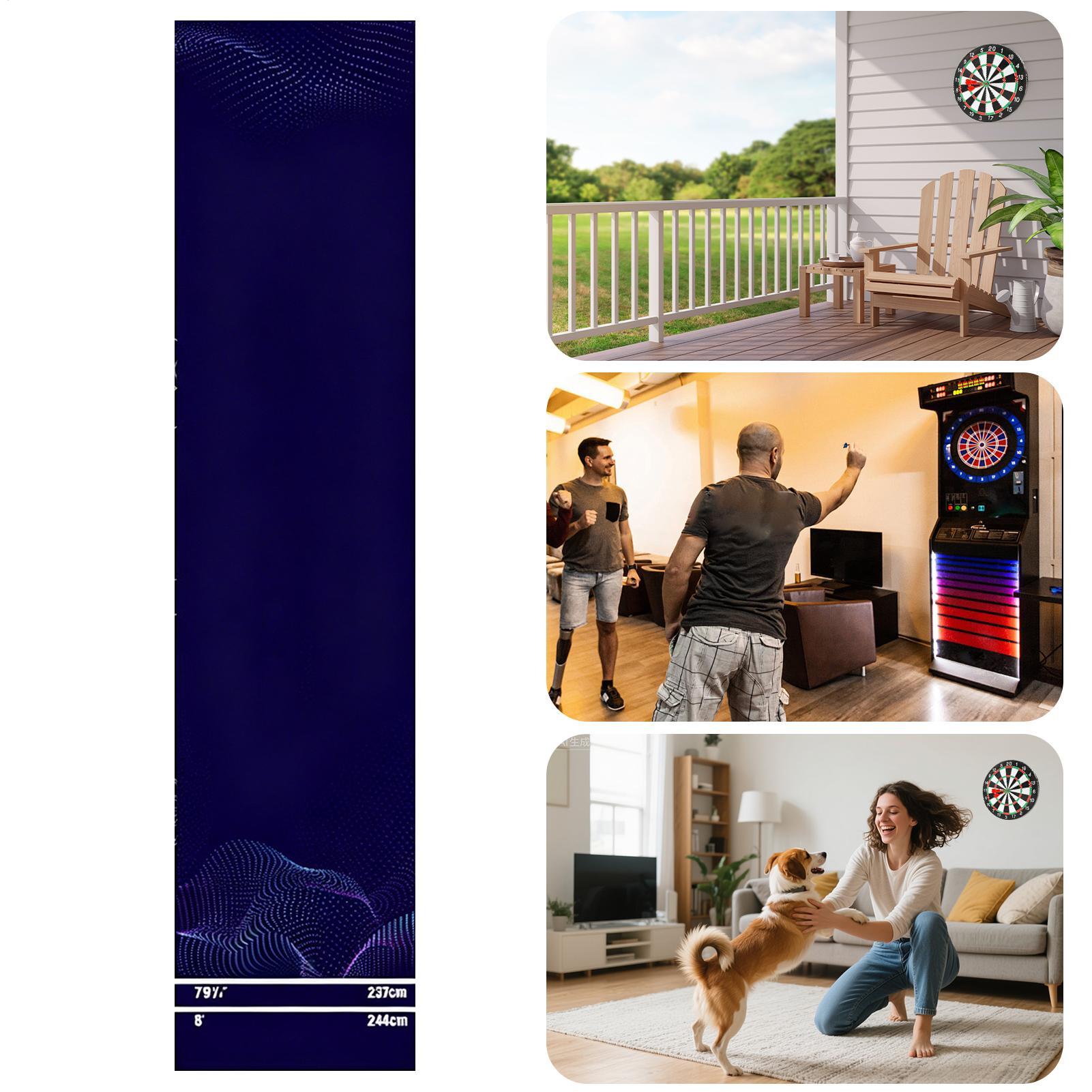 Alas Dart dengan Garis Lempar, - Throw Distance Board ulasan dan harga
