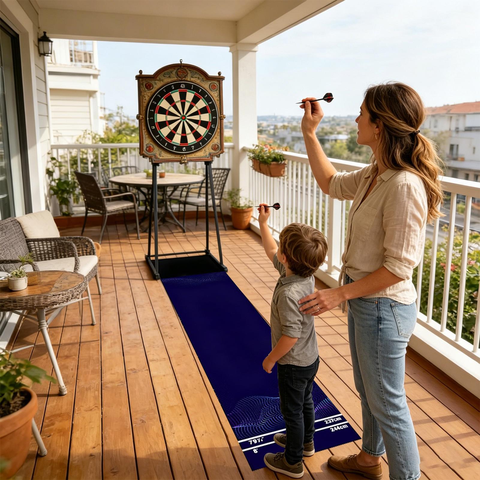 Alas Dart Portabel Anti-Selip  - Throw Distance Board ulasan dan harga