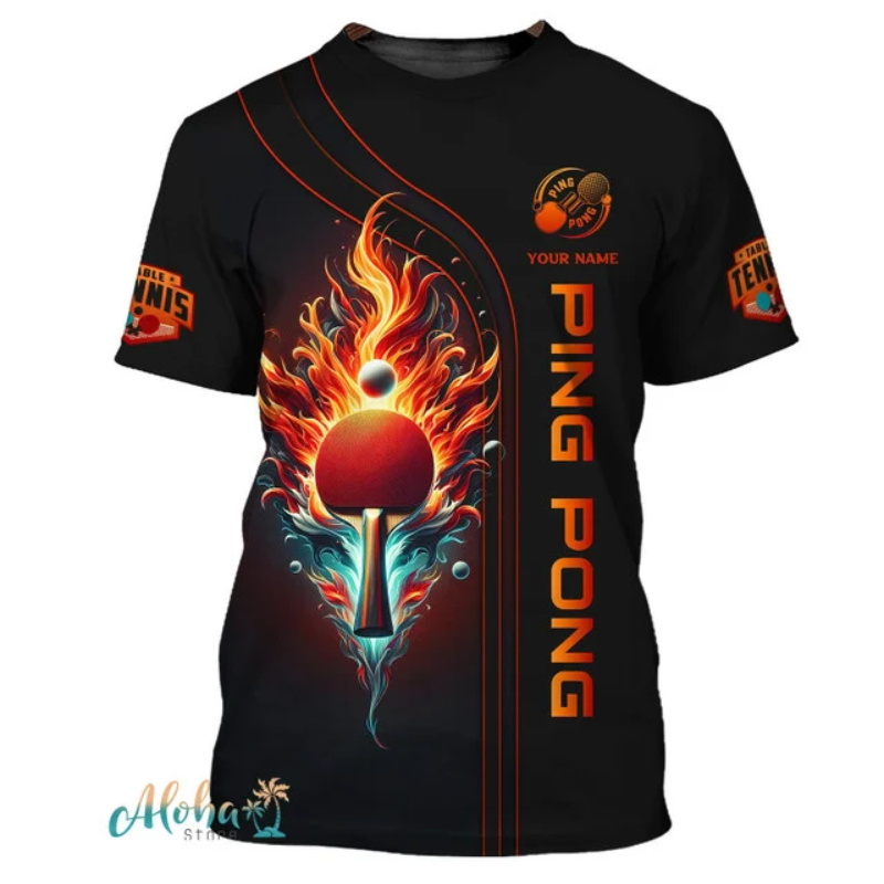Kaus Ping Pong motif penuh unt - Table Tennis Daily ulasan dan harga